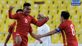 Tiền đạo Hồ Thanh Minh tỏa sáng ở vòng loại U23 châu Á 2022. Ảnh: AFC