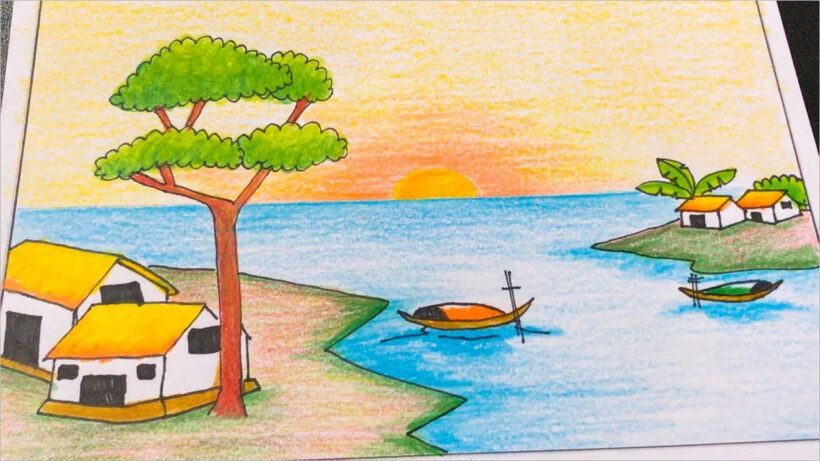 Vẽ tranh phong cảnh biển lớp 6